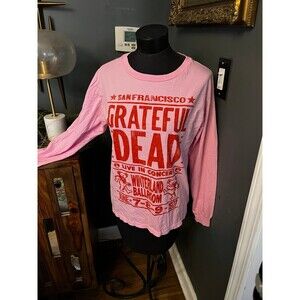 LETLUV by Anthroplogie Grateful Dead 100% cotton S Pink T shirt Graphic Tee $98